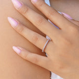 Stunning 0.4 TCW Round Moissanite Stone In Full Eternity Wedding Band 5