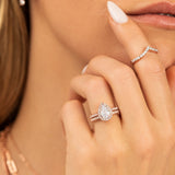Stunning 0.3 TCW Round Moissanite Stone Curved Wedding Band 6