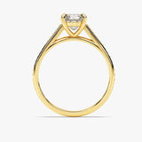 Stunning 1.0 CT Round Moissanite Engagement Ring with Pave Design 3