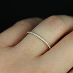 Stunning 0.10 TCW Round Moissanite Stones Half Eternity Wedding Bands 7