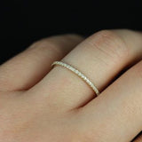 Stunning 0.10 TCW Round Moissanite Stones Half Eternity Wedding Bands 7