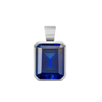 4.0 CT Emerald Sapphire Lab Made Diamond- September Birthstone Necklace 5