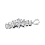 Round Cut Cubic Zirconia in 925 Sterling Silver Necklace 4