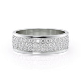 Round Shaped Stones Classic Men's Wedding Band 1