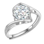 Round Cut Swirl StyleCubic Zirconia in 925 Sterling Silver Ring 2