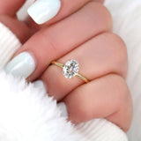 Stunning 1.50 CT Oval Moissanite Engagement Ring with Solitaire Design 5