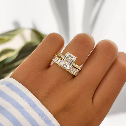Stunning 0.5 TCW Baguette Moissanite Stones Full Eternity Wedding Band 7