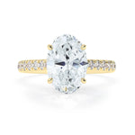 Stunning 3.0 CT Oval Moissanite Engagement Ring with Double Hidden Halo & Pave Design 1