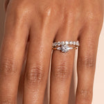 Stunning 0.9 TCW Round Moissanite Stones Half Eternity Wedding Band 8