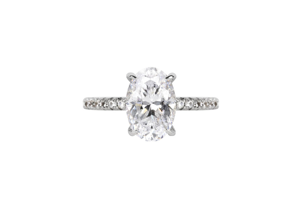 Round Cut Cubic Zirconia in 925 Sterling Silver Ring 2