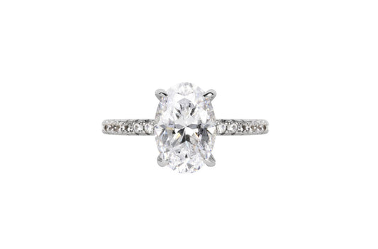 Round Cut Cubic Zirconia in 925 Sterling Silver Ring 2