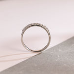 Stunning 0.2 TCW Round Moissanite Stones Half Eternity Wedding Bands 9
