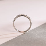 Stunning 0.2 TCW Round Moissanite Stones Half Eternity Wedding Bands 9