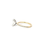 Stunning 2.0 CT Emerald Moissanite Engagement Ring with Two Tone & Pave Design 2