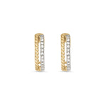 Stunning 0.20 TCW Round Cut Moissanite Hoops Earrings in Gold 1