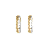 Stunning 0.20 TCW Round Cut Moissanite Hoops Earrings in Gold 1