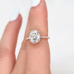 Stunning 4.20 CT Oval Moissanite Engagement Ring with Hidden Halo Design 5