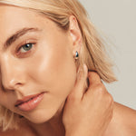 Round Cut Cubic Zirconia in 925 Sterling Silver Earrings 4