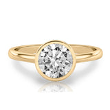 Stunning 0.50-1.50 CT Round Moissanite Engagement Ring With Bezel Design 1