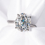 Stunning 4.0 CT Oval Cut Moissanite Engagement Ring with Hidden Halo Design 1
