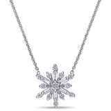 Round Cut Cubic Zirconia in 925 Sterling Silver Necklace 1