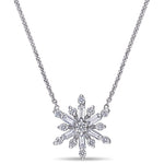 Round Cut Cubic Zirconia in 925 Sterling Silver Necklace 8