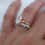Stunning 0.4 TCW Marquise & Round Moissanite Stones Alternate Wedding Band 6