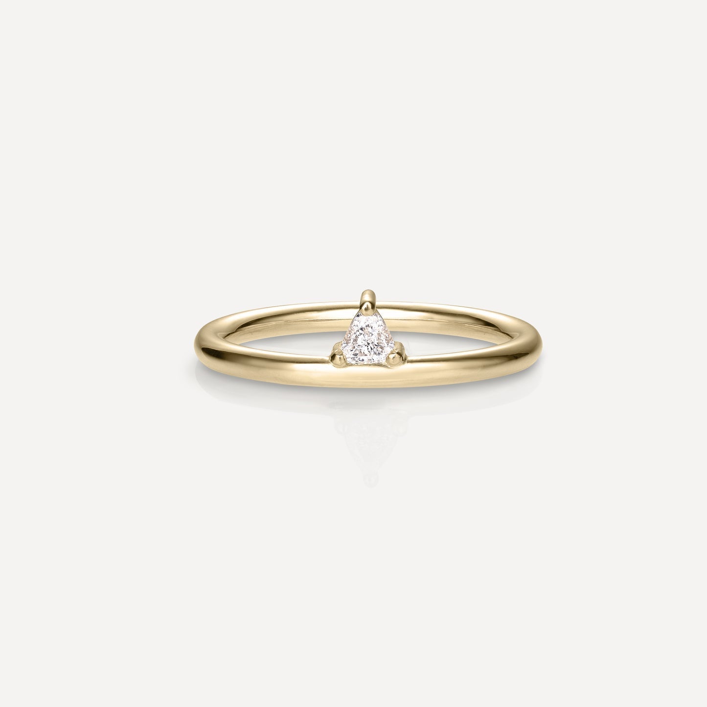 Stunning 0.15 CT Trillion Moissanite Engagement Ring with Solitaire Design 1