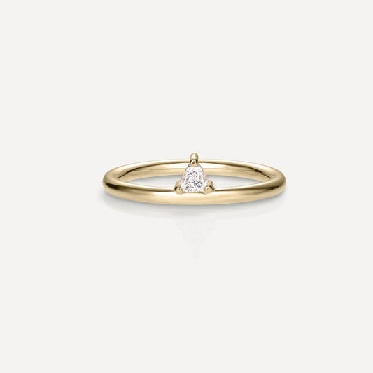 Stunning 0.15 CT Trillion Moissanite Engagement Ring with Solitaire Design 1