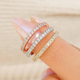 Stunning 0.2 TCW  Round Moissanite Stones The Desire Wedding Bands 6
