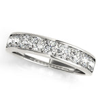 Stunning 0.30 CT Round Moissanite Stones Channel Wedding Band 3