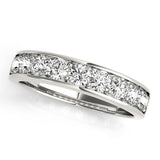 Stunning 0.30 CT Round Moissanite Stones Channel Wedding Band 3