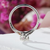 Stunning 0.50 CT Round Moissanite Engagement Ring with Pave Design 5