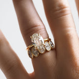 Stunning 1.65 TCW Oval Moissanite Stones Bezel Wedding Bands 4