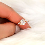 Stunning 1.5 CT Cushion Moissanite Engagement Ring with Cluster Design 7
