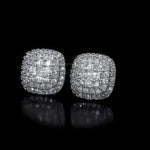 Round Cut Cubic Zirconia in 925 Sterling Silver Earrings 7