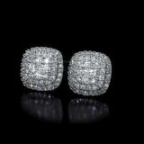 Round Cut Cubic Zirconia in 925 Sterling Silver Earrings 7