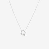 Round Cut Cubic Zirconia in 925 Sterling Silver Necklace 1