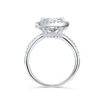 Stunning 3.0 CT Cushion Moissanite Engagement Ring with Pave & Halo Design 3