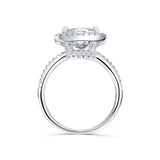 Stunning 3.0 CT Cushion Moissanite Engagement Ring with Pave & Halo Design 3
