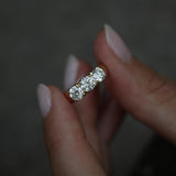 1.50 CT Round Three Stones CVD EF/VS Diamond Wedding Band 5