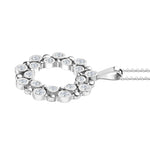 Round Cut Cubic Zirconia in 925 Sterling Silver Necklace 4