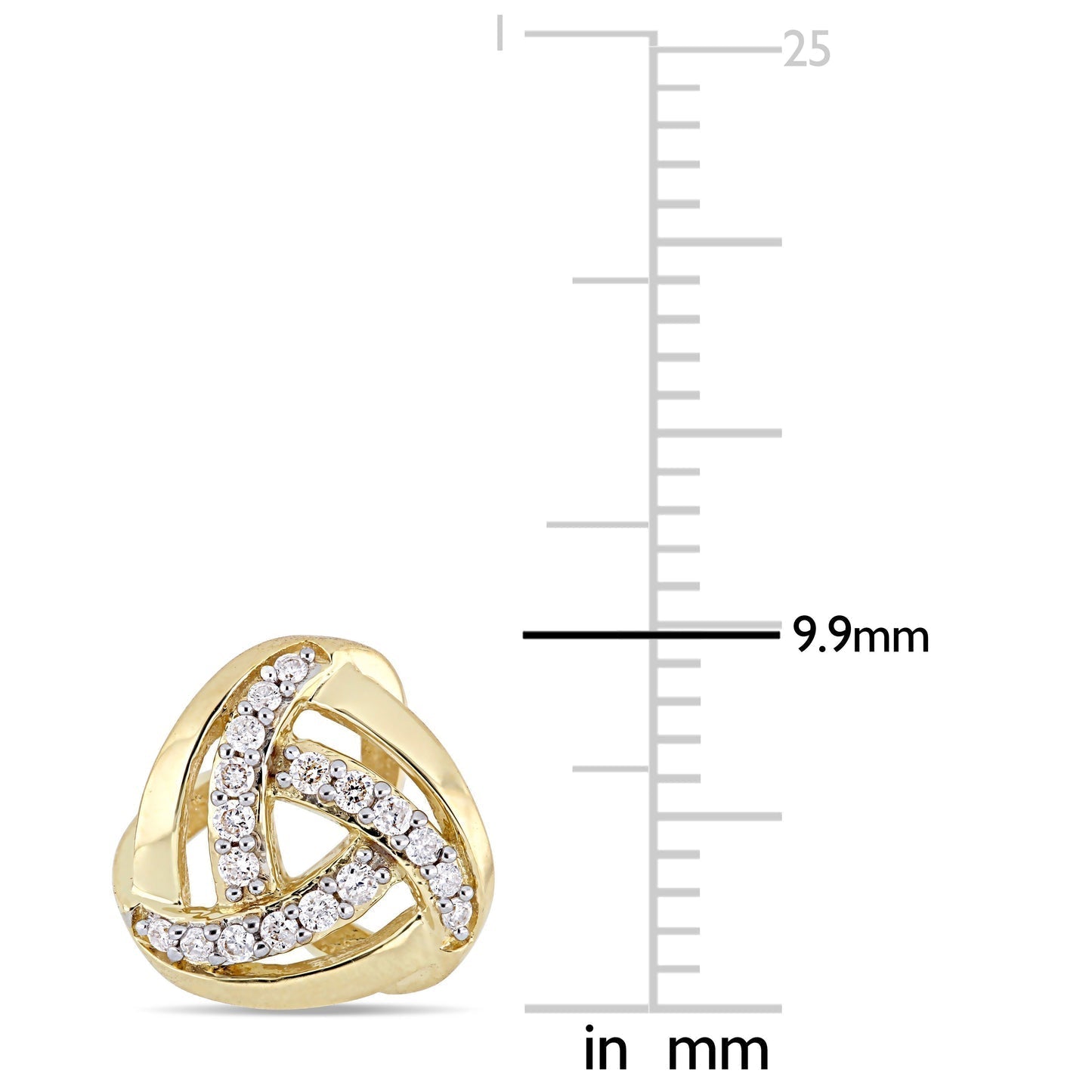 Round Cut Cubic Zirconia in 925 Sterling Silver Earrings 2
