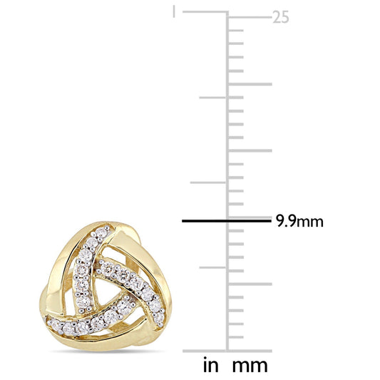 Round Cut Cubic Zirconia in 925 Sterling Silver Earrings 2