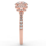 Stunning 2.0 CT Round Moissanite Engagement Ring with Hidden Halo & Pave Design 10