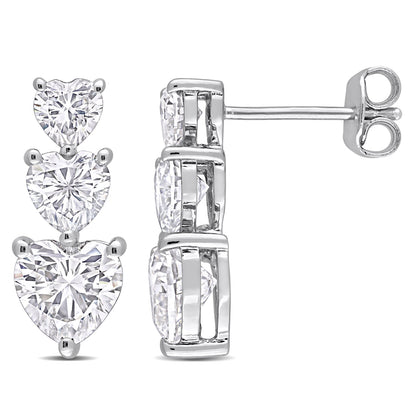 Round Cut Cubic Zirconia in 925 Sterling Silver Earrings 8