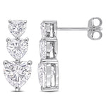 Round Cut Cubic Zirconia in 925 Sterling Silver Earrings 12