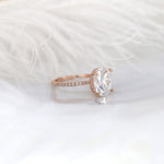 Stunning 4.20 CT Oval Moissanite Engagement Ring with Hidden Halo Design 2