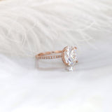 Stunning 4.20 CT Oval Moissanite Engagement Ring with Hidden Halo Design 2