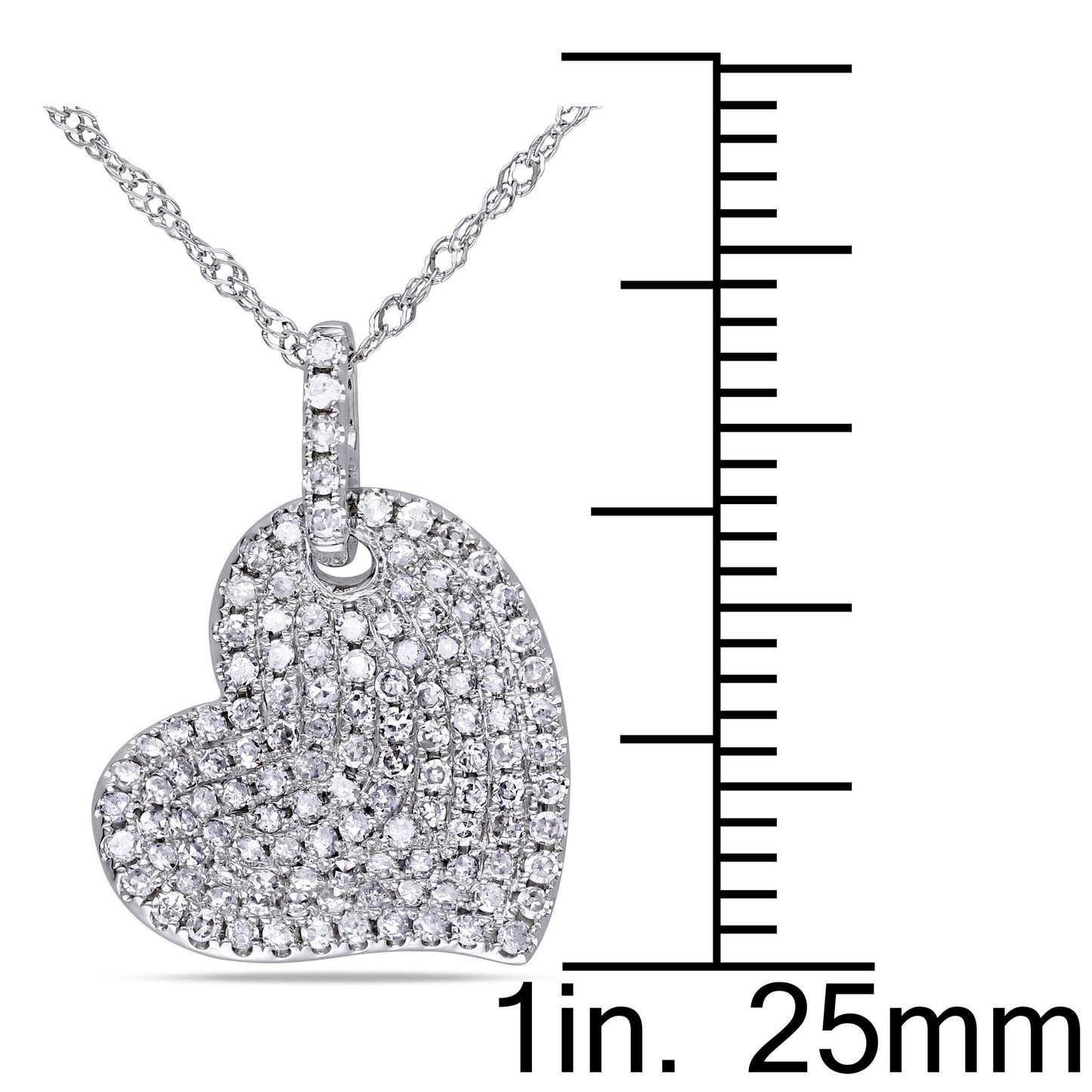 Round Cut Cubic Zirconia in 925 Sterling Silver Necklace 6